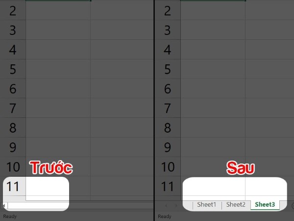 Sheet bị ẩn trong Excel sẽ hiển thị lại thành công