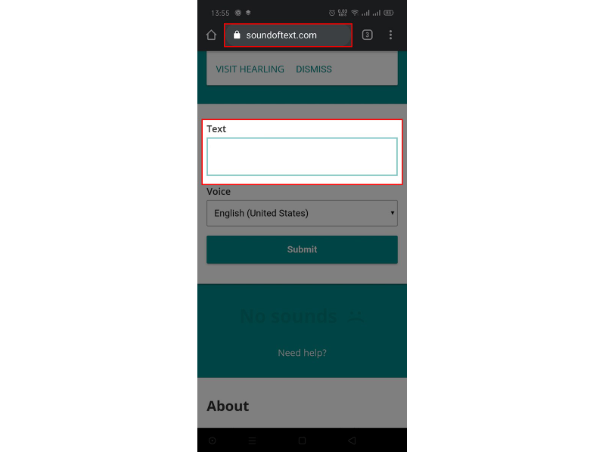 Truy cập trang soundoftext.com và nhập nội dung cần chuyển thành giọng đọc