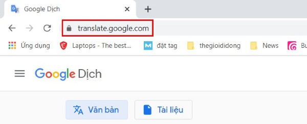 Truy cập vào trang Google Dịch