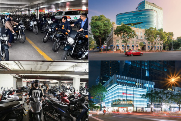 Gửi xe tại các trung tâm thương mại 