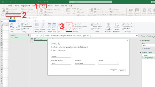 Cách truy cập và sử dụng hàm GROUPBY với Power Query