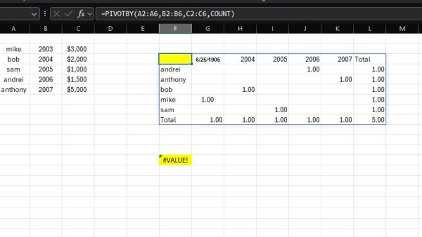 Lỗi #VALUE! xuất hiện khi nhập sai định dạng cho các đối số
