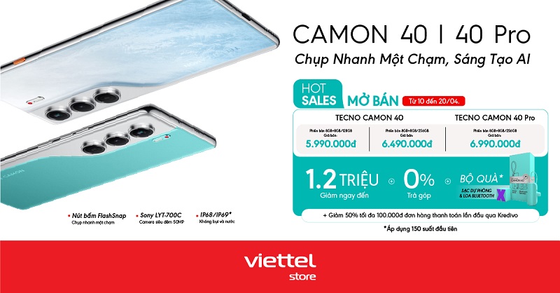 Hotsale mở bán TECNO Camon 40 & 40 Pro