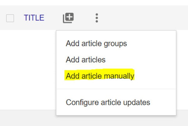 Truy cập vào mục “Thêm bài viết thủ công” trong hồ sơ cá nhân