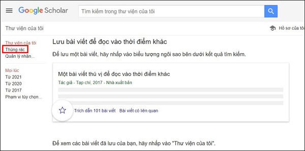 Bạn có thể tìm lại bài viết đã xóa trong mục “Trash” và nhấn “Khôi phục” (Restore) 