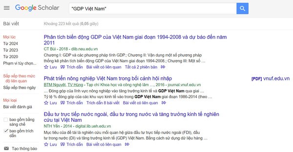 Dùng dấu ngoặc kép cho cụm từ chính xác