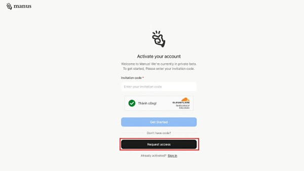 Chọn tiếp mục “Request access” để khởi động quá trình