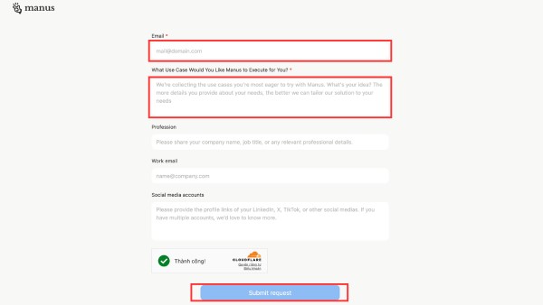 Bạn sẽ được yêu cầu điền địa chỉ email vào ô đăng ký