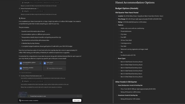 Manus AI sẽ bắt đầu xử lý tác vụ thông qua nền tảng đám mây