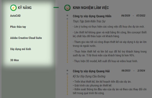 Liệt kê các kỹ năng mềm và kỹ năng chuyên môn