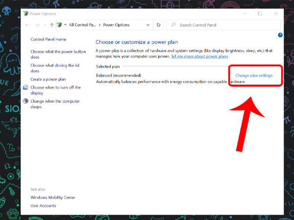 Chọn vào Change plan settings