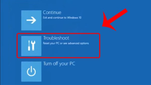 Chọn vào Troubleshoot