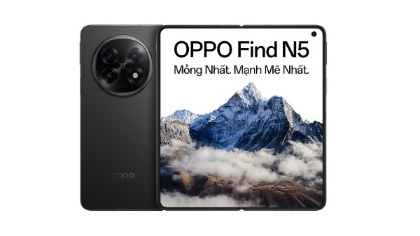 OPPO Find N5 sở hữu thiết kế gập tinh tế với màn hình chính 8.12 inch