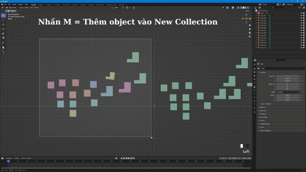 Phím tắt chuyển đối tượng sang một bộ sưu tập mới