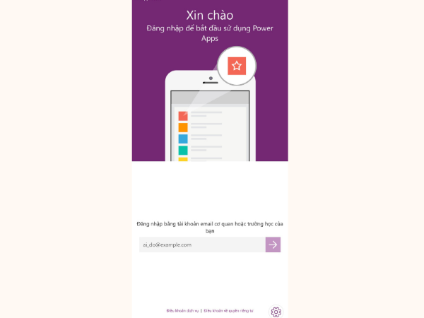 Nhập địa chỉ email Microsoft để đăng nhập
