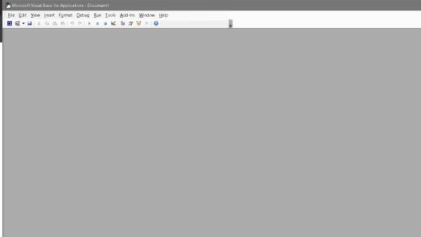 Mở trình soạn thảo Microsoft Visual Basic for Applications