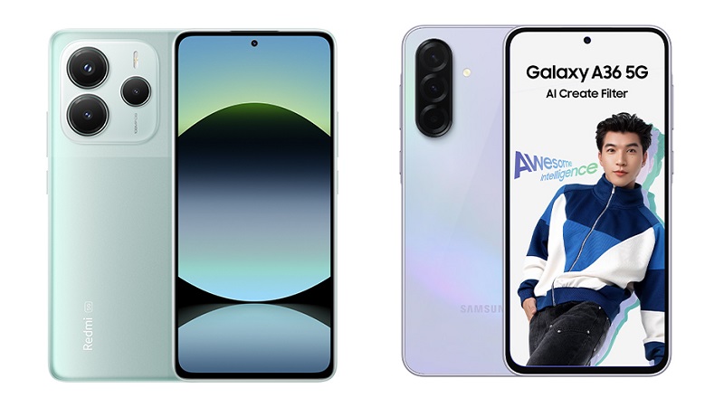So sánh Redmi Note 14 5G và Samsung Galaxy A36 5G
