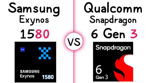 Chip Exynos 1580 (4nm) so sánh với Snapdragon 6 Gen 3 (4nm)
