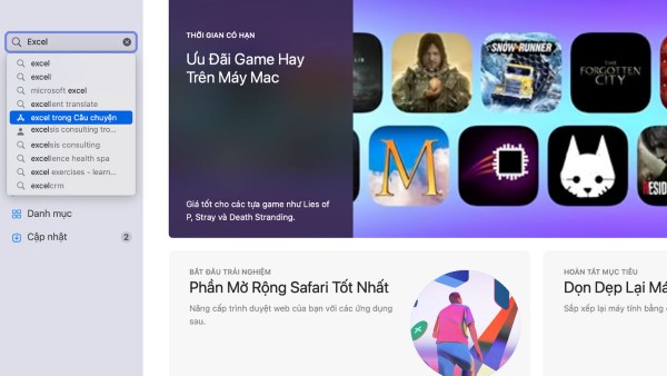 Mở App Store trên Macbook của bạn và nhập từ khóa “Excel”