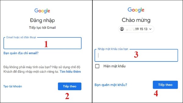 Đăng nhập vào bằng tài khoản Google khác