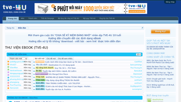 TVE-4U là một diễn đàn cho người yêu văn học Việt