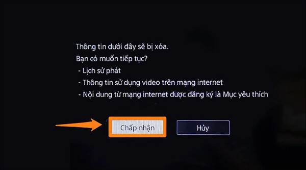 Nhấn Chấp nhận và chờ xử lý