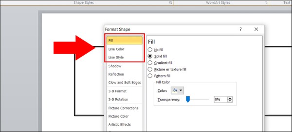 Điều chỉnh màu sắc, kiểu khung và độ đậm nhạt đường viền