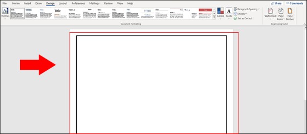 Kết quả tạo khung bìa áp dụng cho trang đầu tiên