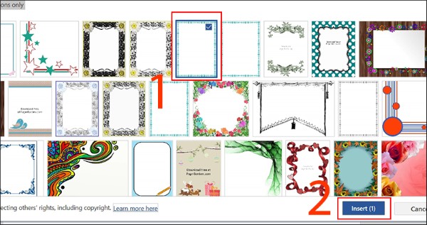 Chọn mẫu khung viền bạn yêu thích