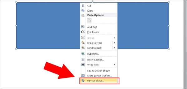 Chọn Format Shape