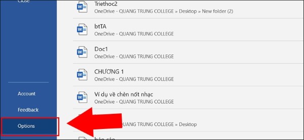 Tại cửa sổ Options, chọn tab Proofing