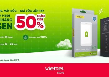 Thay pin iPhone chính hãng Pisen giảm đến 50%