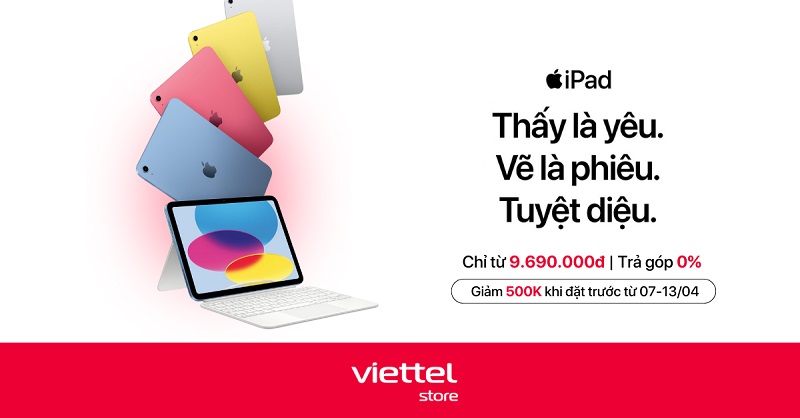 Thể lệ đặt trước iPad A16 tại Viettel Store