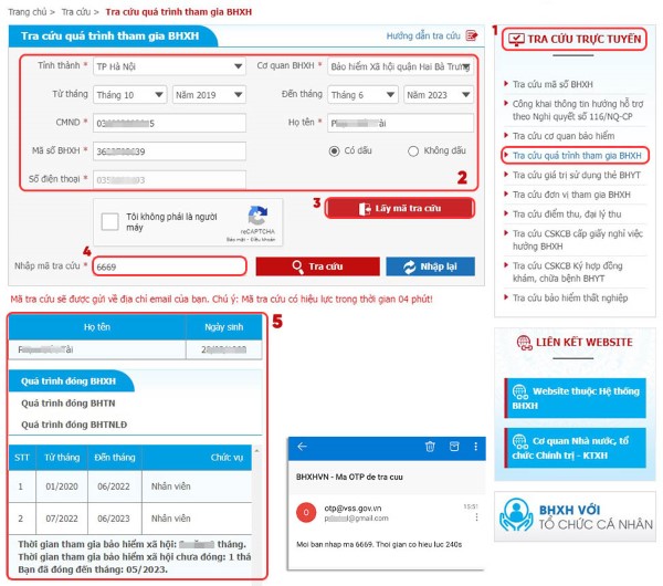 Nhập đầy đủ các thông tin và nhấn tra cứu để xem kết quả
