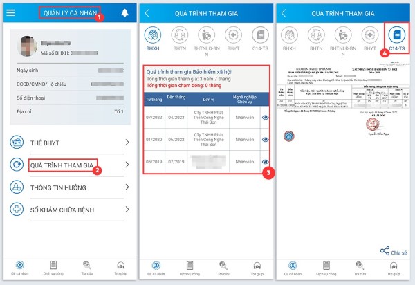 Kiểm tra quá trình đóng bảo hiểm qua ứng dụng VssID