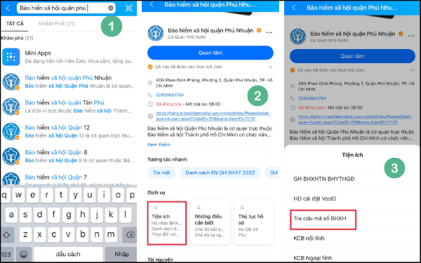 Chọn Tra cứu mã số BHXH