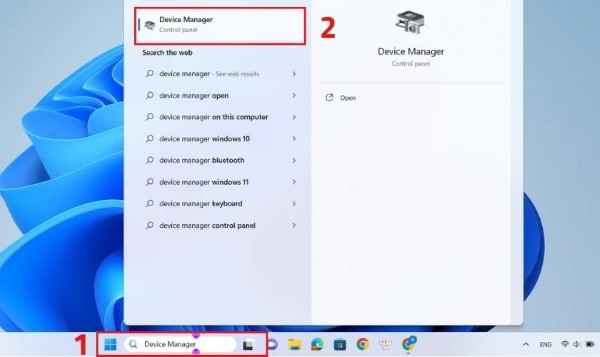 Đi đến mục Device Manager