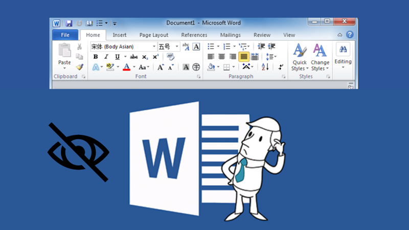 word mất thanh công cụ