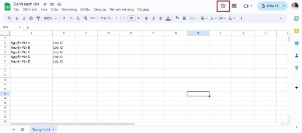 Chọn biểu tượng đồng hồ