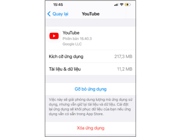 Hãy gỡ YouTube và tải lại
