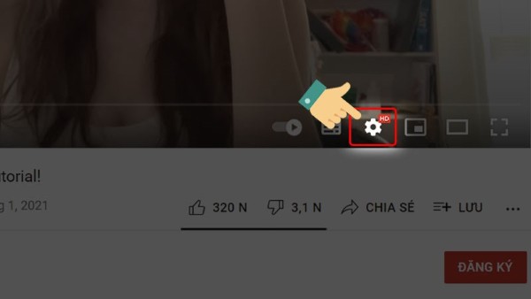 Nhấn vào biểu tượng bánh răng