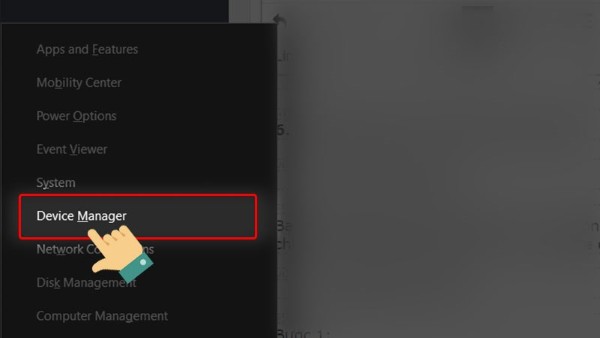 Mở Device Manager