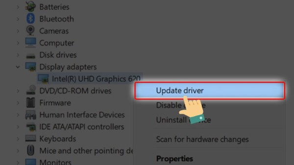 Nhấn Update driver