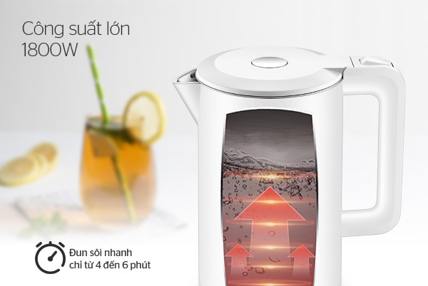 Ấm siêu tốc inox 2 lớp 1.7L Sunhouse Mama SHD1386W