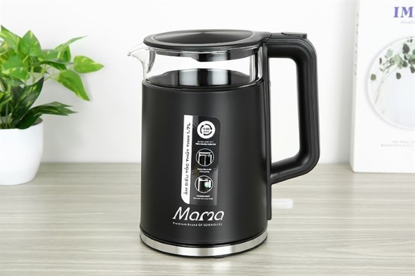Ấm siêu tốc thủy tinh 1.7L Sunhouse Mama SHD1330