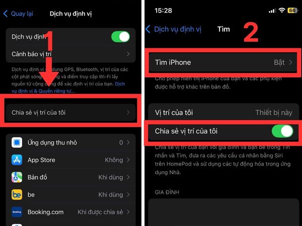 bật định vị iphonebật định vị iphone