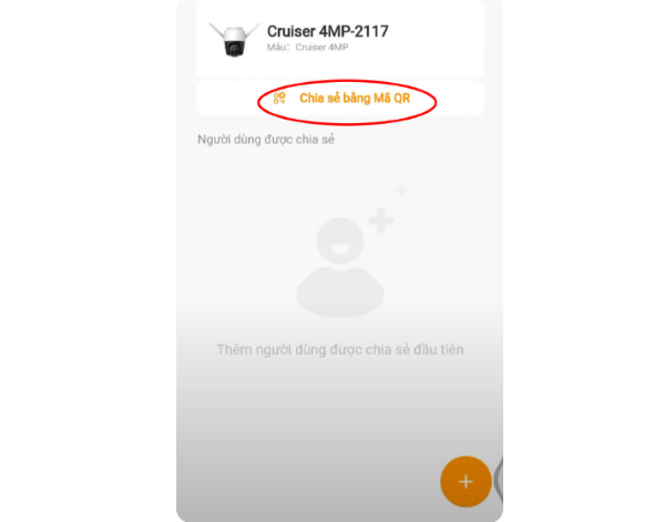 Chọn vào “Chia sẻ bằng mã QR”
