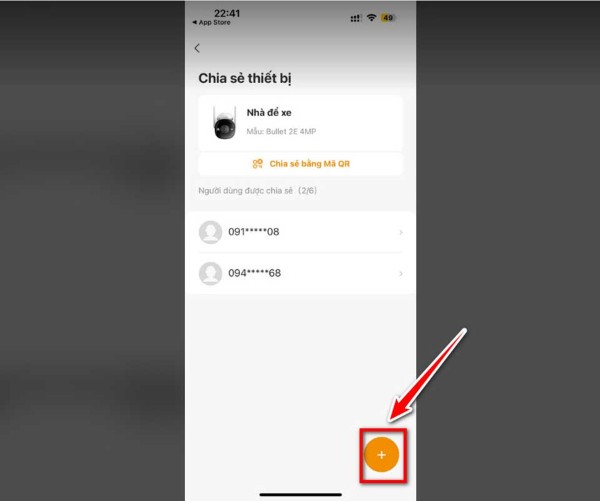 Nhấn vào dấu “+” để thêm người nhận