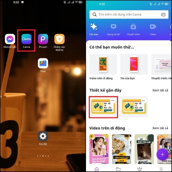 Chọn thiết kế cần chuyển