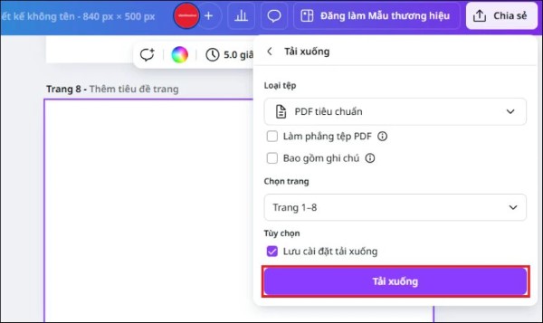 Nhấn Tải xuống